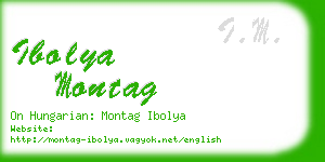 ibolya montag business card